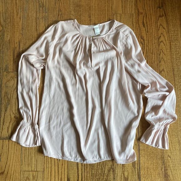 H & M Bohemian Long Sleeve Blouse Size 6 - Picture 6 of 11